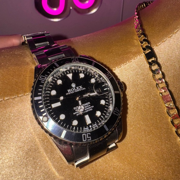 Rolex Other - Rolex Oyster Perpetual Black and Silver Watch